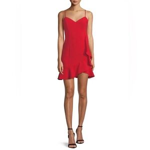 Likely Women’s Laverna Ruffled Classic Mini Sweetheart Dress in Red Size 10 NWT